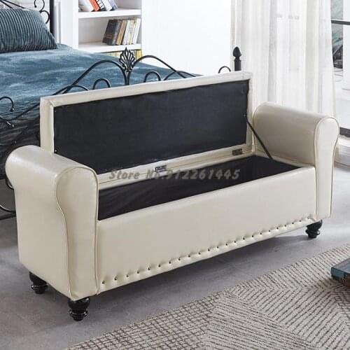Household shoe changing stool storage bench clothing store sofa stool living room multifunctional storage bed stool rectangular