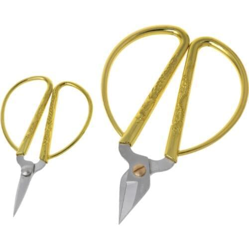 Hot Gold Dragon Phoenix Bonsai Scissors Wedding Shears Home Office Cutting Tool Dropshipping