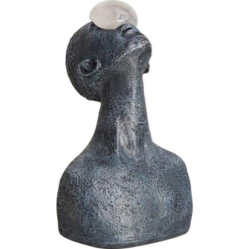 [HHT] Nordic Light Luxury Abstract Figure Sculpture Modern Character Statue Resin Ornaments Hotel Porch Home Decoration