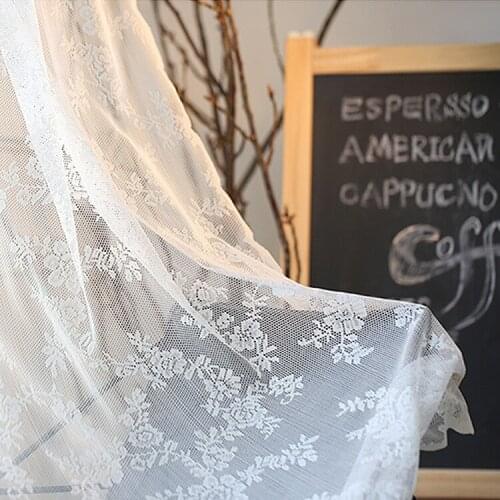 Korean Lace Curtain Tulle Pastoral Curtains for Living Dining Room Bedroom Bay Window Wearing Rod Curtain Beautiful The New