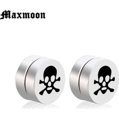 Maxmoon High Quality Magnetic Stud Earrings For Men 316l Stainless Steel Magnet Earrings Jewelry for Men and Women