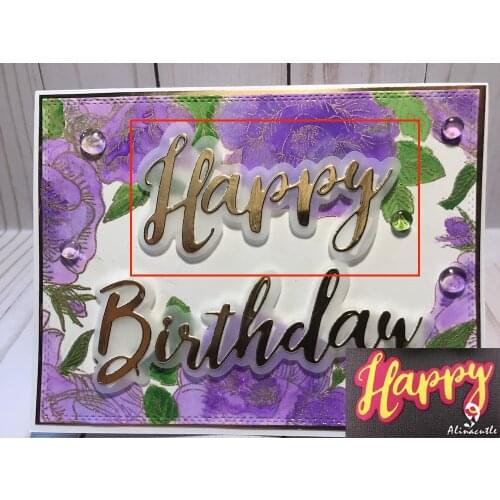 AlinaCraft METAL CUTTING DIES cut outline shadow words alphabet happy Scrapbook paper craft card album punch stencil art cutter