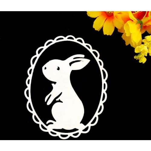 Miss Vintage 2021 New Easter Bunny Egg Metal Cutting Dies Rabbit Stencil For DIY Scrapbooking Cards Decorative Craft Embossing