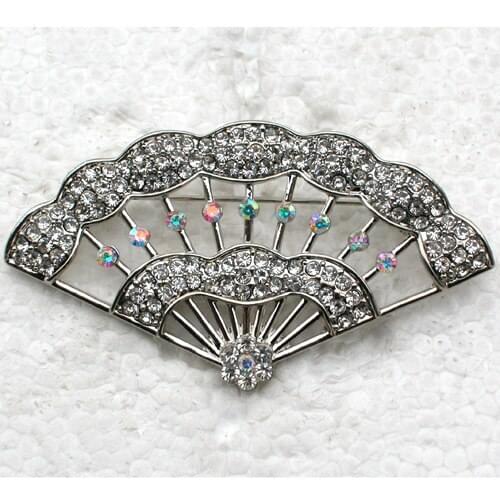 Fashion Brooch Crystal Rhinestone Fan Pin brooches C101813