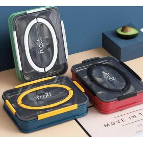 Stainless Steel Lunch Box Food Container Portable Bento Box Easy Cleaned Food Storage Kitchen Lunch Box Dinnerware Eco-friendly