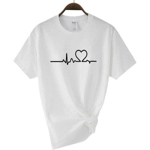 2021 New Brand Ladies T-shirts Women Fashion Love Printing Short-sleeved Tops Girls T-shirts Ladies Cotton Princess T-shirts