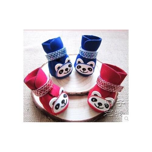 New style Panda pet shoes small dog soft shoes autumn winter Non-slip dog indoor shoes free shipping PT134