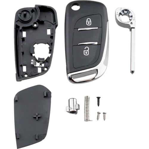 New Key Case ForPeugeot 107 207 307 307S 308 407 607 2 Buttons Modified Flip Folding Remote Key Shell Case CE0536 High Quality