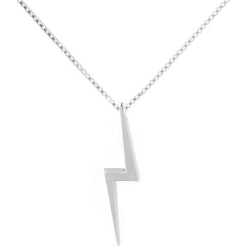 Lightning pendant in 925 silver. Comfortable jewel for daily use. Adjustable in various sizes