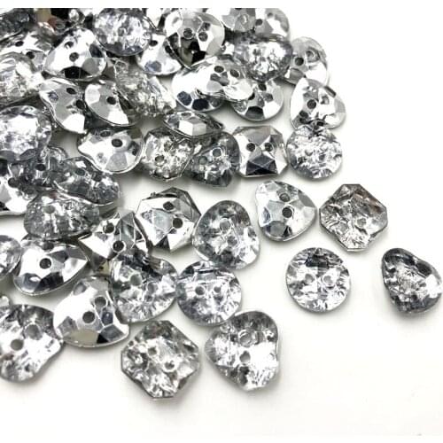 100 pcs Mix acrylic buttons shirt buttons 2 holes flower shape garment sewing accessories notions DIY crafts PH291