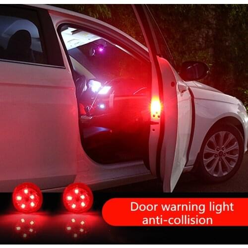 Hot LED Car Door Opening Warning Lights Magnetic Induction Strobe Flashing Anti Rear-end Collision Safety Lamps Car Accessories