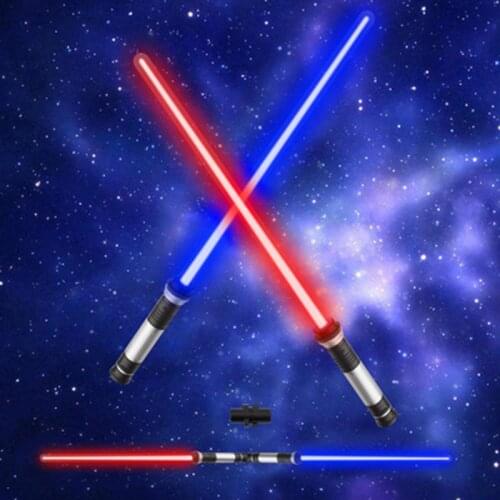 2PCS Flashing Lightsaber Laser Double Sword Light Saber Kpop Lightstick Cosplay Toys Sound And Light For Boys Girls Gift