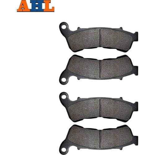 AHL 2 Pairs Motorcycle Brake Pads For HONDA VFR800 VFR 800 XC Crossrunner 2012-2014 Brake Pad Black Brake Disc Pad