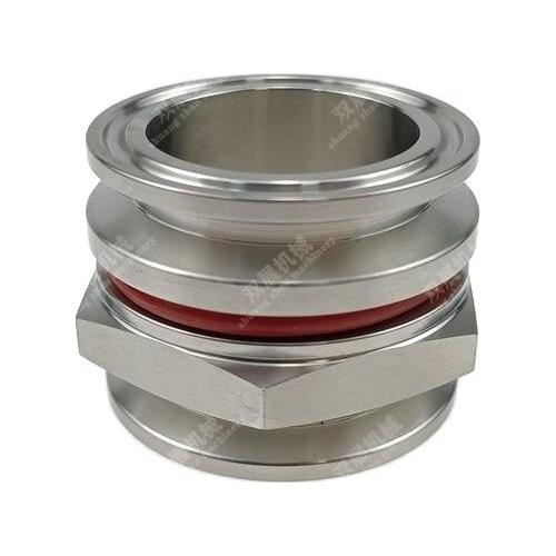 1.5" Tri Clamp to 1.5" Tri Clamp Weldless Bulkhead for Brew Kettle Whirlpool Fitting SS304 Stainless Steel