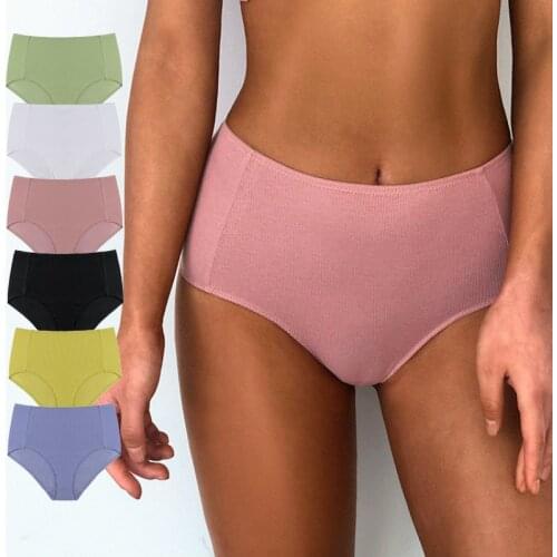 Cotton Womens Panties Elastic Soft High Waist Briefs Female Underpants Sexy Lingerie Plus Size Pantys Womens Underwear S-XL