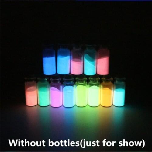 14 Colors Acrylic Paint Glow in the Dark gold Glowing paint Luminous Pigment Fluorescent Powder painting for Nail Art supplies