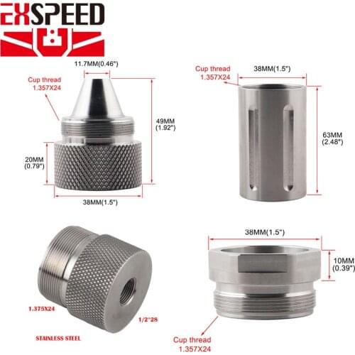 Stainless steel end cap screw Baffle adpater for Fuel Filter QT120 mst solvent traps Napa 4003 WIX 24003