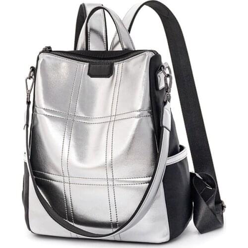 PU Womens Backpacks Teenage Girls School Bags Large Capacity Ladies School Backpacks Casual Female Student Business Book Bags