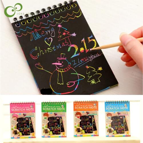 1PC Scratch Note Childrens Creative DIY Scratch Painting Colorful Graffiti Notebook Creative Environmental Friendly Puzzle ZXH