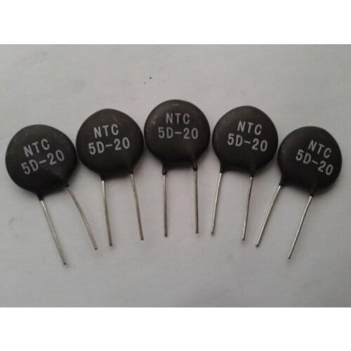 10pcs NTC 5D20 Thermistor Resistor NTC 5D-20 5D20 Thermal Resistor