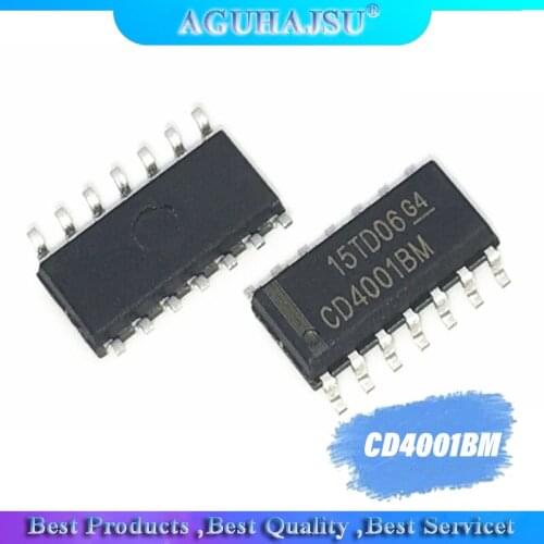 20pcs/lot CD4001BM CD4001 HEF4001BT HEF4001 SOP-14 With each other Logic Gates CMOS Quad 2-In new original