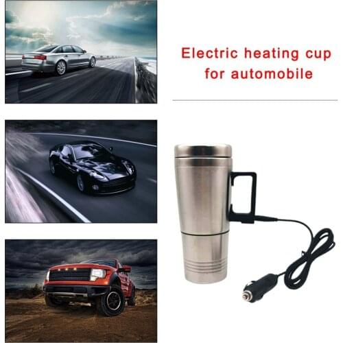 24V Car Electric Safe Heating Durable Cup Vacuum Cup100 Degrees Heat Preservation Cup BPA Free Leak-proof