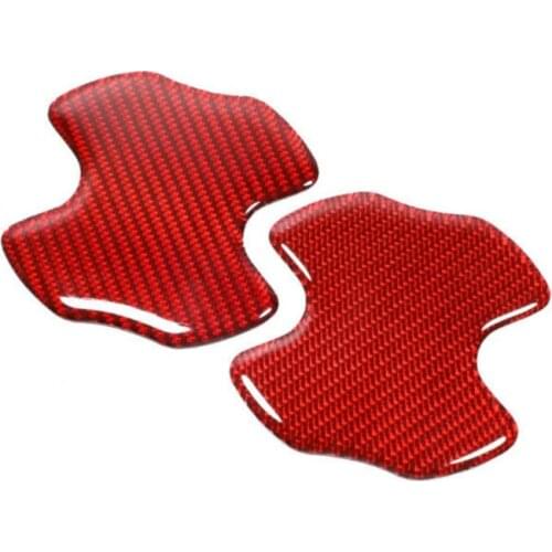 4pc Universal 3D Carbon Fiber Car Door Bowl Sticker Paint Scratch Protector Protective Cover Protective Film