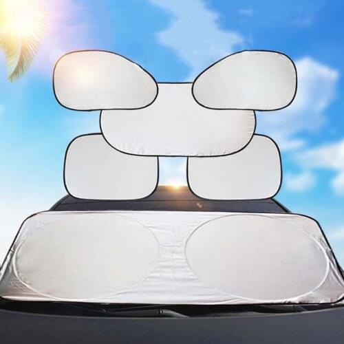 6Pcs/set Car Summer Sun Visor Side Rear Diverse Window Sunshade Practical Auto Front Windshield Awning Accessories Supplies Item