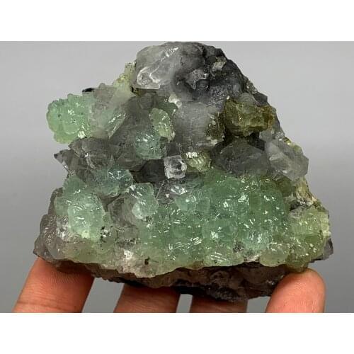 BIG! 210g rare Natural Prehnite and Crystal Symbiotic Mineral Specimens stones and crystals healing crystals quartz gemstones