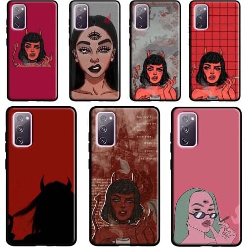 Lovely Bad Devil Girl Case For Samsung Galaxy S10 S8 S9 Plus S10e Note 9 Note 10 Note 20 S21 Ultra S20 FE Cover