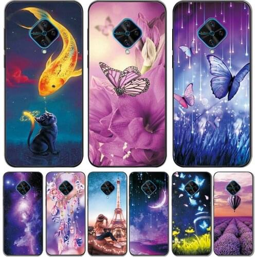 For vivo 1920 Case Cover Soft Silicone TPU Phone For Vivo 1920 Case For Vivo 1920 Flowers Cute Cartoon Animal For vivo 1920 6.38