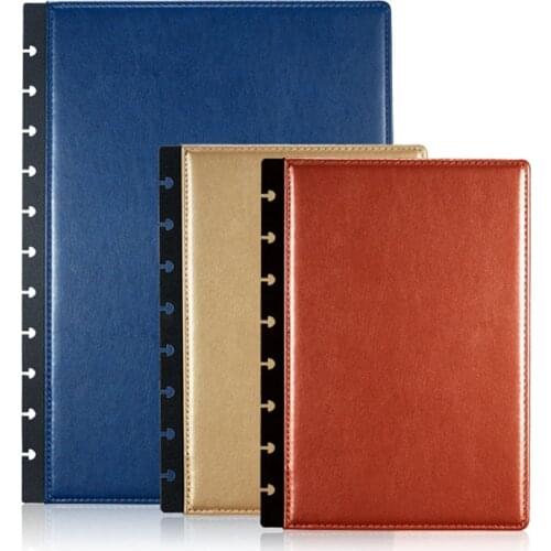 A4 11 Holes Mushroom Hole Imitation Leather Cover Notepad Shell Notebook Cover Diary Protection Shell Book Loose-leaf Cover