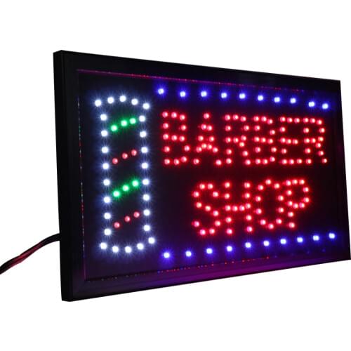 CHENXI Led Barber Shop Hair Cut Store Neon Signs 19*10 Inch Indoor Flashing Hair Cutting Store Business Led Advertising