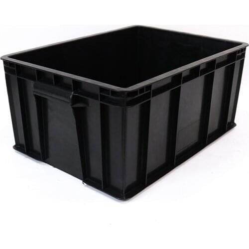 Q-CB28 480X355X220mm Black Plastic Antistatic ESD Industrail Storage Bin Box