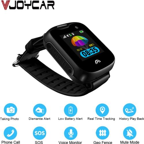 VJOYCAR D7 Kids Smart Watch Phone Camera Elderly Mini GPS Tracker 2-way Call SOS WIFI Personal Locator Watch Tracking Children