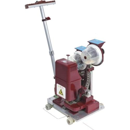 Advertising printing cloth double-ring automatic buttoning machine can be equipped with foot switch, banner display rack