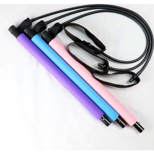 Yoga Pilates Resistance Bands Exerciser Pull Rope Portable Gym Workout Pilates Bar Trainer Elastic Bands For Fitness Equipment