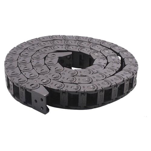 Bridge type plastic can open 10mmx11mm drag chain with end connectors L 1000mm engraving machine cable for CNC router