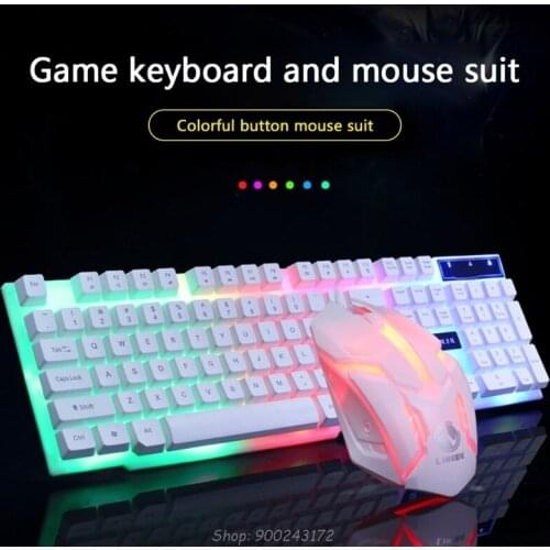GTX300 USB Wired 104 Keys RGB Backlight Ergonomic Gaming Mouse Keyboard Combos Set D19 20 Dropship
