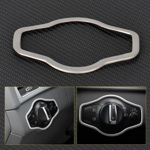 Chrome Interior Headlight Switch Button Cover Trim Fit for Audi A4 B8 S4 RS4 A5 S5 RS5 Q5 SQ5 8R 2007-2012 2013 2014 2015