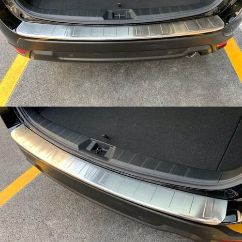 Chrome Car Accessories For Subaru Forester SK 2019 Steel Rear Bumper Guard Trunk Door Sill Plate Protector Rearguard Cover Trim