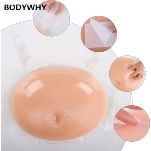 Artificial Stomach 100% Silicone Gel Belly False Pregnant Tummy Artificial Belly for Crossdresser Actor Woman Shapewear