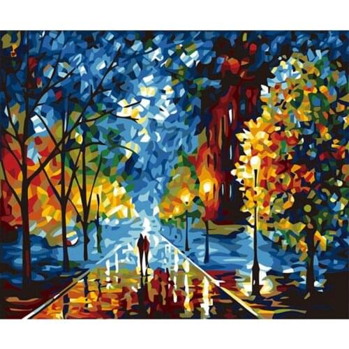 Painting By Numbers DIY Dropshipping 50x65 60x75 40x50 cm Scenery Beautiful Yearning Canvas Wedding Decoration Art picture Gift