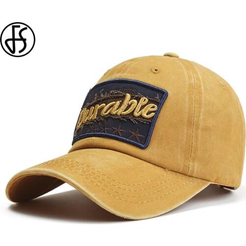 FS High Quality Denim Hat Retro Embroidery Baseball Cap For Men Women Snapback Hip Hop Caps Yellow Green Gorras Trucker Hats