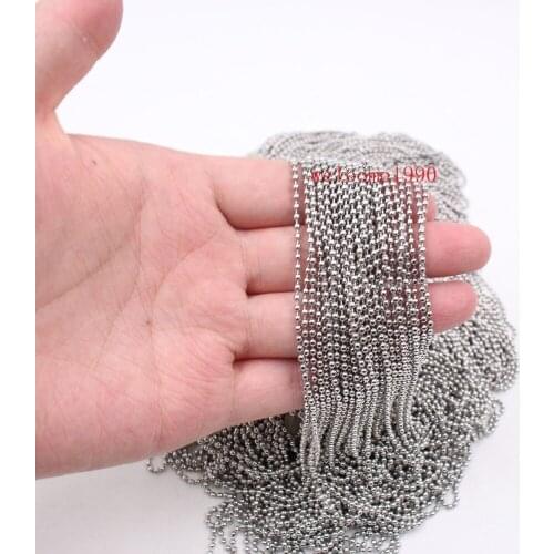 Lot 100meter Bag wholesale stainless steel Thin Thiny 1.5mm Beads Chain Jewelry finding Marking DIY