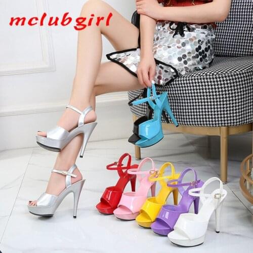 Mclubgirl 2020 Sandals Walk Snow Sandals For Women In High Heels And Ladies Party Sexy Candy Color Sandals Drop Sale LFD
