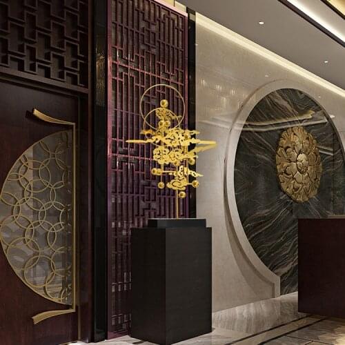 Metal decoration hotel reception decoration living room entrance decoration classical creative soft decoration lucky iron crafts
