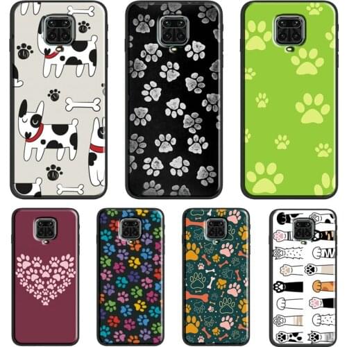 Cartoon Dog Foot Paw Funda For Xiaomi Redmi Note 10 Pro Note 9 Pro Note 8 Pro 7 K40 8T 9S 9A 9C 9T Case Cover