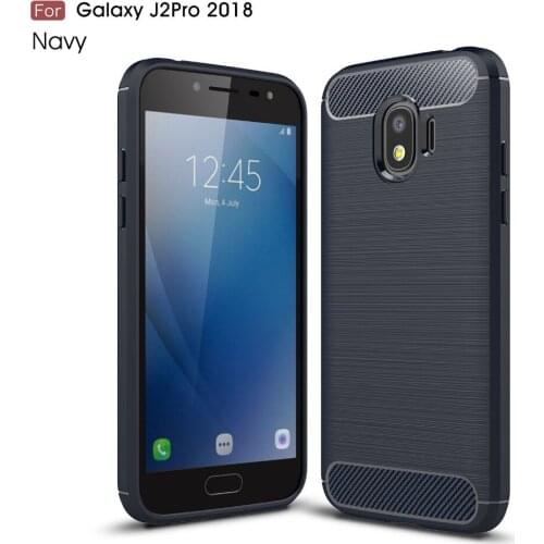 Rugged Armor Cases for Samsung Galaxy J2pro 2018 Carbon Fiber cases for J2Pro 2018 cover DHL Free shiping 100pc shockproof cover