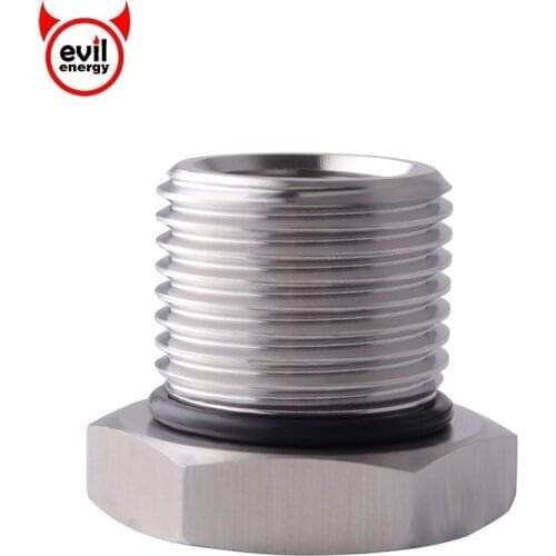 Stainless Steel 1/2-28 to 3/4-16 Oil Filter Thread Adapter Auto Threaded Screw Adapter Car Fastener